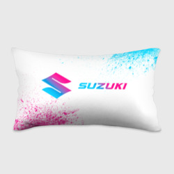 Подушка 3D антистресс Suzuki neon gradient style: надпись и символ