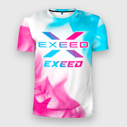 Мужская футболка 3D Slim Exeed neon gradient style