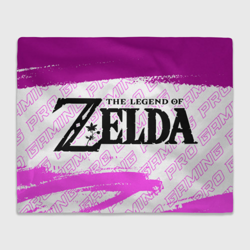 Плед с принтом Zelda pro gaming: надпись и символ, вид спереди №1
