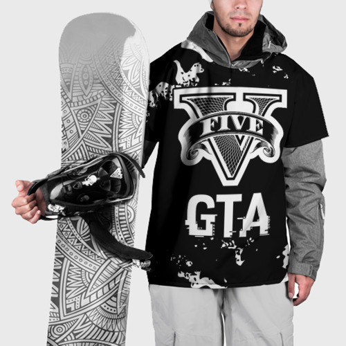 Накидка на куртку 3D GTA glitch на темном фоне, цвет 3D печать