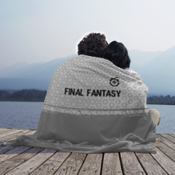 Плед 3D Final Fantasy glitch на светлом фоне: символ сверху - фото 2