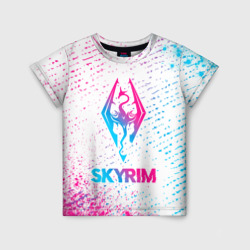 Skyrim neon gradient style – Детская футболка 3D с принтом купить со скидкой в -33%