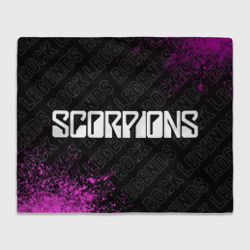 Плед 3D Scorpions rock Legends: надпись и символ