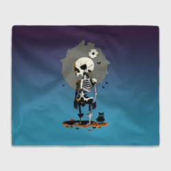 Плед 3D Funny skeleton - neural network - halloween