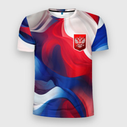 Мужская футболка 3D Slim Красный герб России