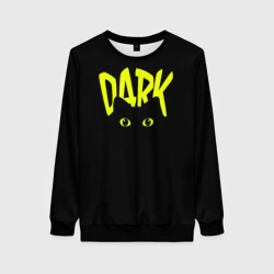 Женский свитшот 3D Кот во тьме