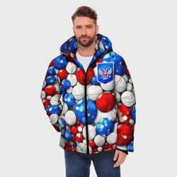 Мужская зимняя куртка 3D Шарики триколор - фото 2