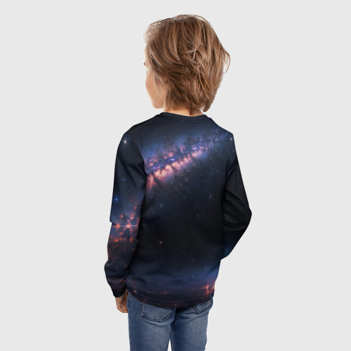 Детский лонгслив 3D Млечный путь в звездном небе, цвет 3D печать - фото 4