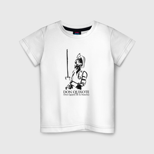 Детская футболка хлопок с принтом Don Quixote, вид спереди #2