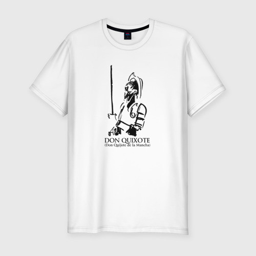 Мужская футболка хлопок Slim с принтом Don Quixote, вид спереди #2