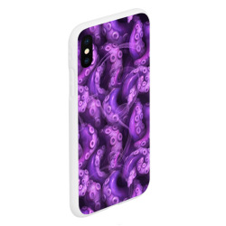 Чехол для iPhone XS Max матовый Фиолетовые щупальца и дым - фото 2