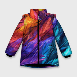 Зимняя куртка для девочек 3D Яркие крылья