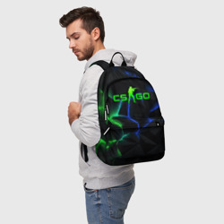 Рюкзак 3D CS GO green blue neon - фото 2