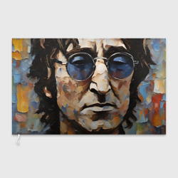 Флаг 3D Джон Леннон - портрет маслом - нейросеть