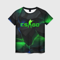 Женская футболка 3D CS GO dark  green