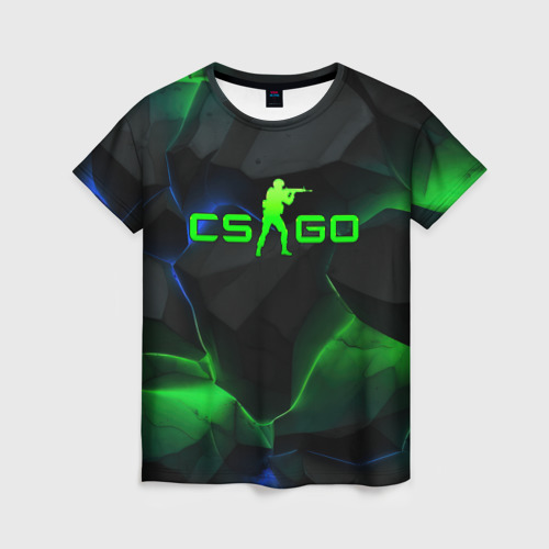 Женская футболка 3D CS GO dark  green, цвет 3D печать