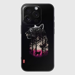 Чехол для iPhone 16 Pro силиконовый с защитой камеры Природная благодать - Пума