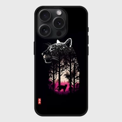 Чехол силиконовый для Apple iPhone 15 Pro Мax матовый Природная благодать - Пума