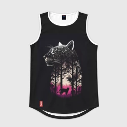 Мужская спортивная майка 3D Природная благодать - Пума