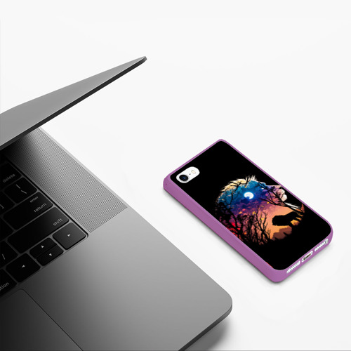 Чехол для iPhone 5/5S матовый Эфирная гордость, цвет фиолетовый - фото 5