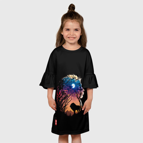 Детское платье 3D с принтом Эфирная гордость, вид сбоку #3