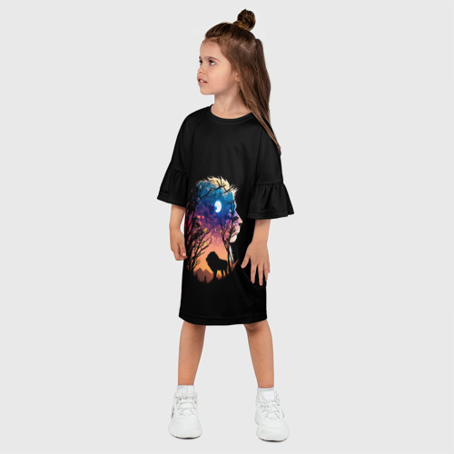 Детское платье 3D с принтом Эфирная гордость, фото на моделе #1