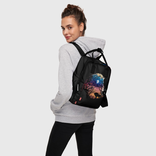Женский рюкзак 3D с принтом Эфирная гордость, вид сбоку #3
