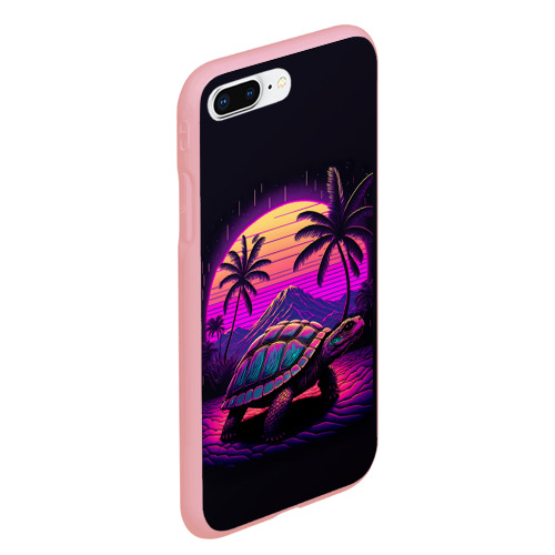 Чехол для iPhone 7Plus/8 Plus матовый Синтвейв Черепаха, цвет баблгам - фото 3