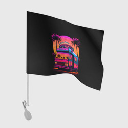 Флаг для автомобиля Синтвейв Бургер Ван