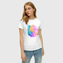 Женская футболка хлопок Красочный узор с мандалами - фото 2