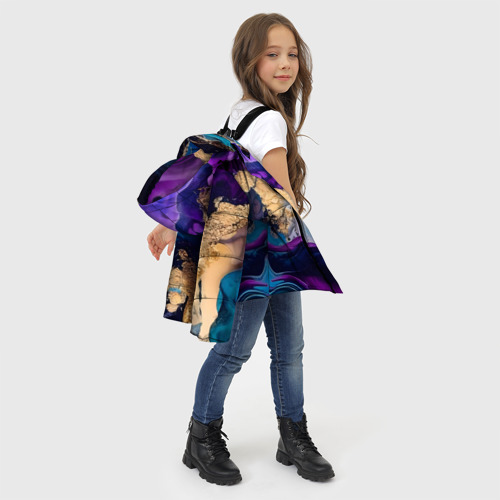 Зимняя куртка для девочек 3D с принтом Коралловый риф, фото #4