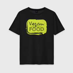 Женская футболка хлопок Oversize Vegan food