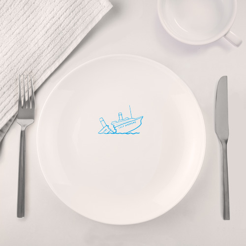 Набор: тарелка + кружка Ship happens - фото 4