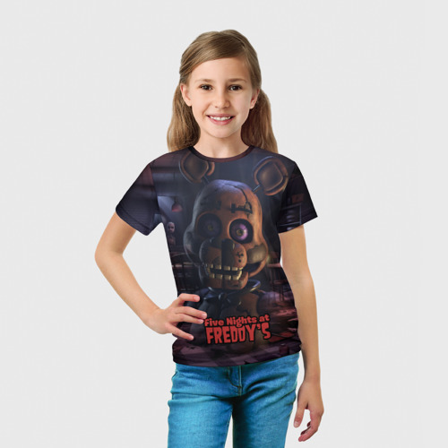 Детская футболка 3D Фреди ФНАФ, цвет 3D печать - фото 5