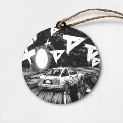 Деревянная игрушка круг Инициал Ди