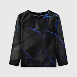 Детский лонгслив 3D Black blue  style