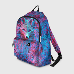 Рюкзак 3D Лис из розово-голубых узоров