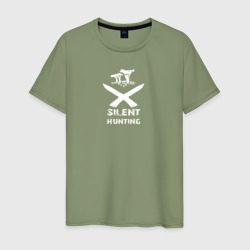 Тихая охота – Мужская футболка хлопок с принтом купить со скидкой в -20%