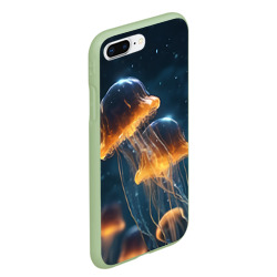 Чехол для iPhone 7Plus/8 Plus матовый Люминисцентные медузы - фото 2