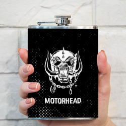 Фляга Motorhead glitch на темном фоне - фото 2