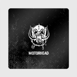 Магнит виниловый Квадрат Motorhead glitch на темном фоне