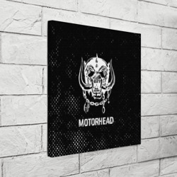 Холст квадратный Motorhead glitch на темном фоне - фото 2