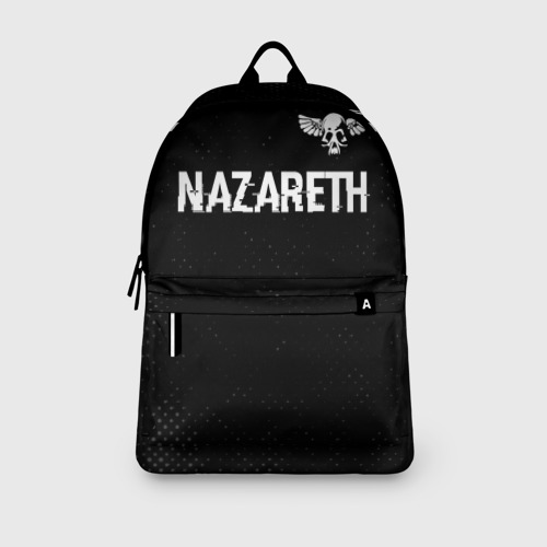 Рюкзак 3D с принтом Nazareth glitch на темном фоне: символ сверху, вид сбоку #3