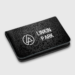 Картхолдер с принтом Linkin Park glitch на темном фоне: надпись и символ