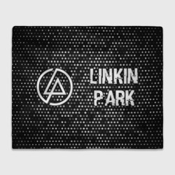 Linkin Park glitch на темном фоне: надпись и символ – Плед с принтом купить со скидкой в -14%