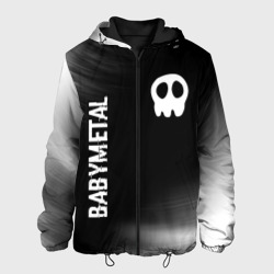 Мужская куртка 3D Babymetal glitch на темном фоне: надпись, символ