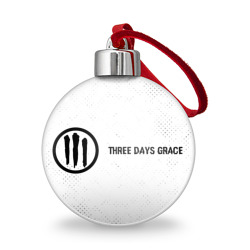 Ёлочный шар Three Days Grace glitch на светлом фоне: надпись и символ