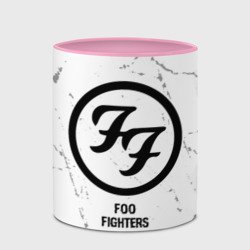 Кружка с полной запечаткой Foo Fighters glitch на светлом фоне - фото 2