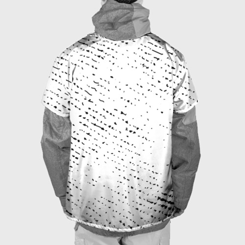 Накидка на куртку 3D AC DC glitch на светлом фоне: надпись, символ, цвет 3D печать - фото 2