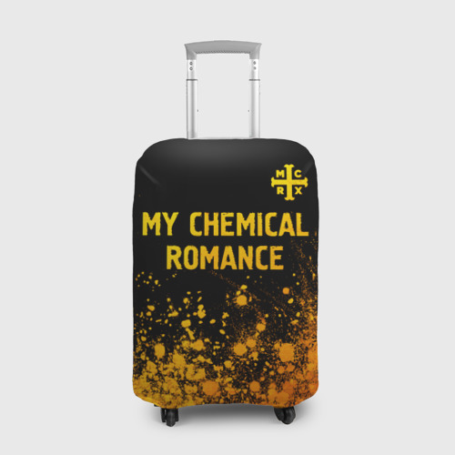 Чехол для чемодана 3D My Chemical Romance - gold gradient: символ сверху, цвет 3D печать